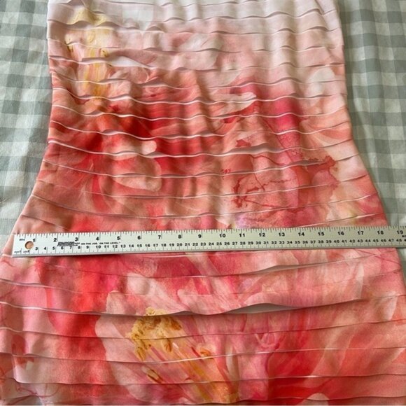 Olsen Europe bandage dress floral pink white feminine summer sleeveless mediu 10 - Picture 13 of 14